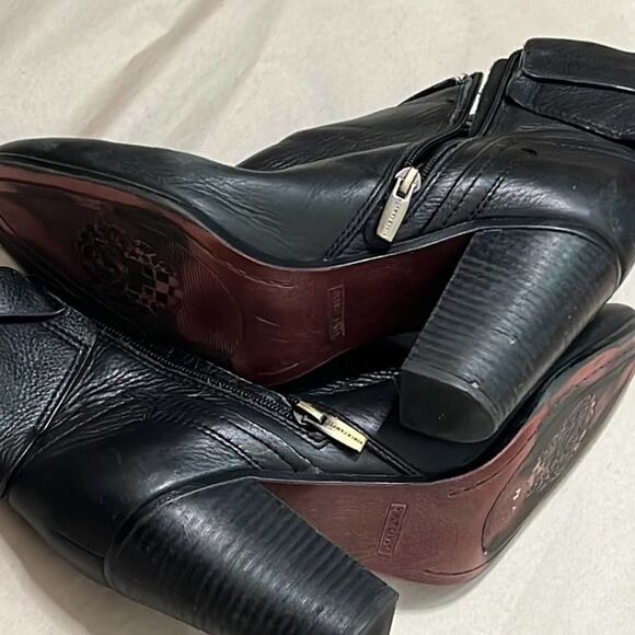 VINCE CAMUTO LEATHER‎ HEEL ANKLE BOOTS SIZE 10M - Picture 7 of 11